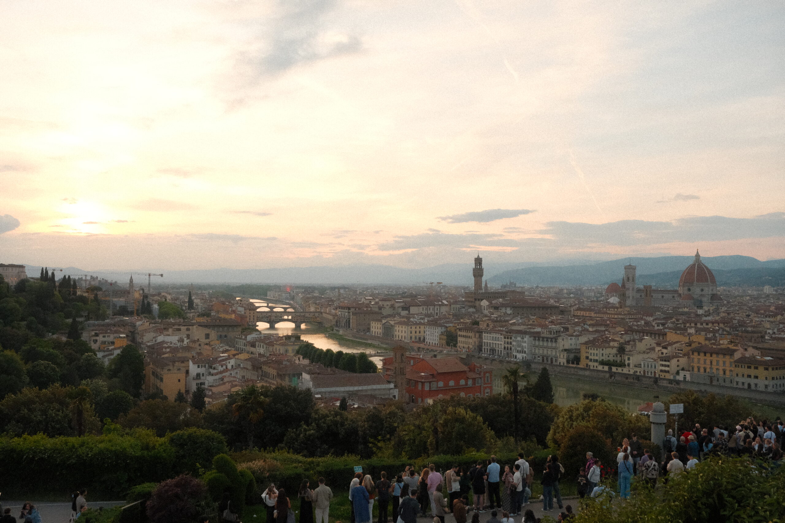  Sunset view of Florence, Italy. 